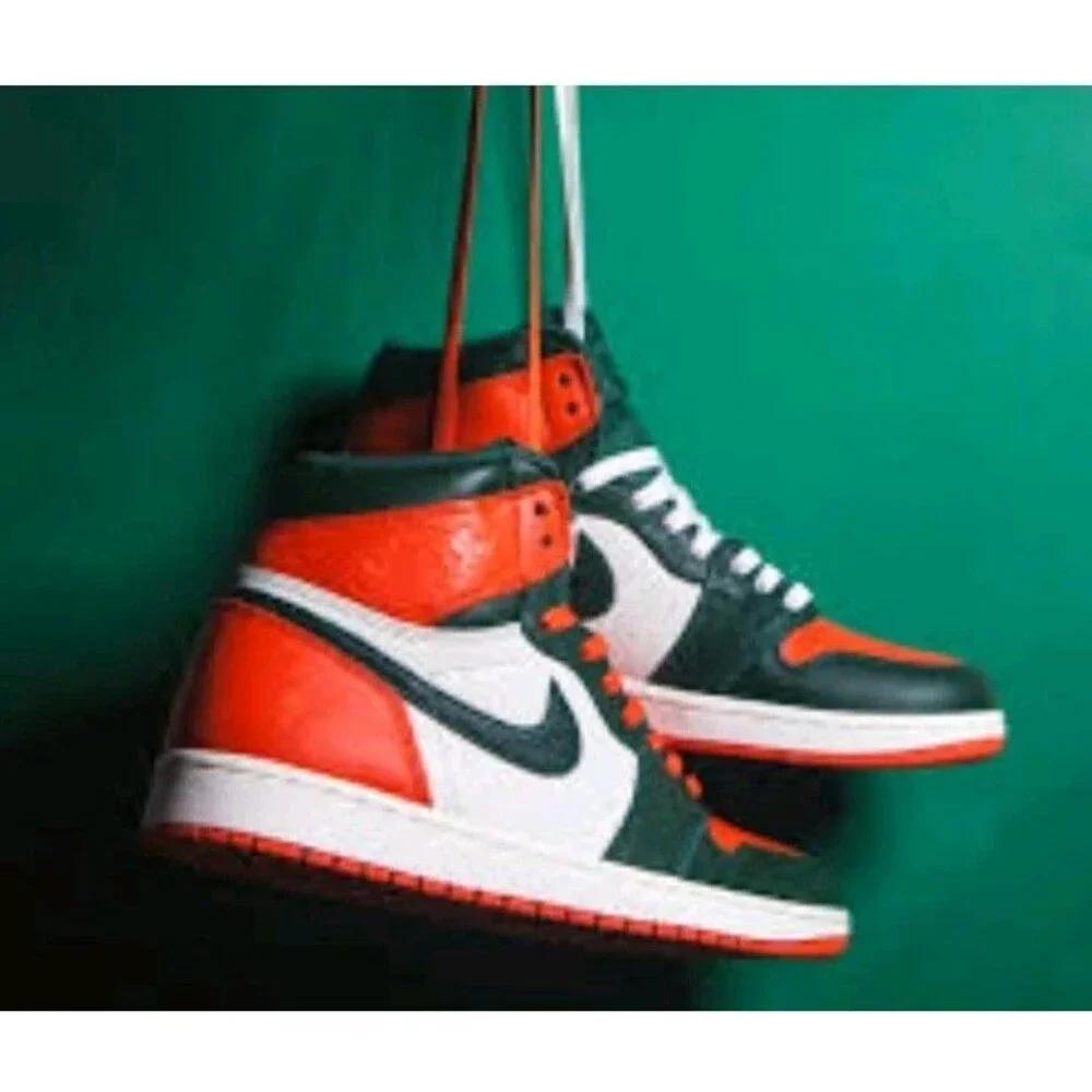 Size 7 Men's - SoleFly x Air Jordan 1 Retro High Art Basel Green White Orange 56